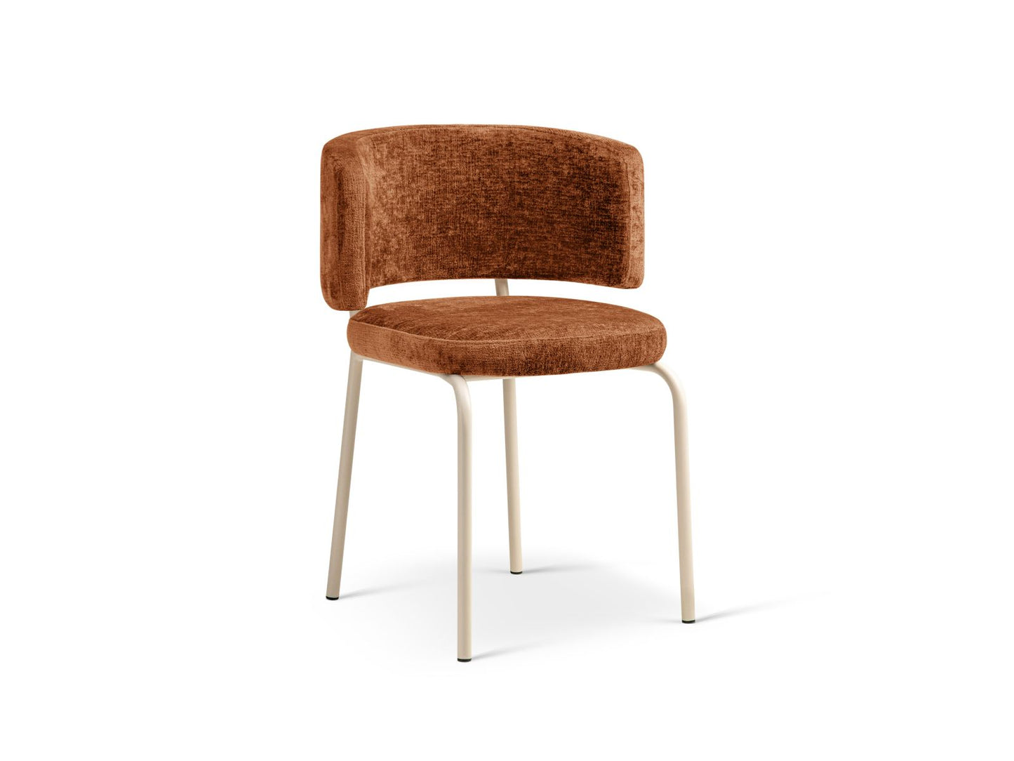 Dora Set of 2 Chairs, 58x57 cm — Terracotta / Cream