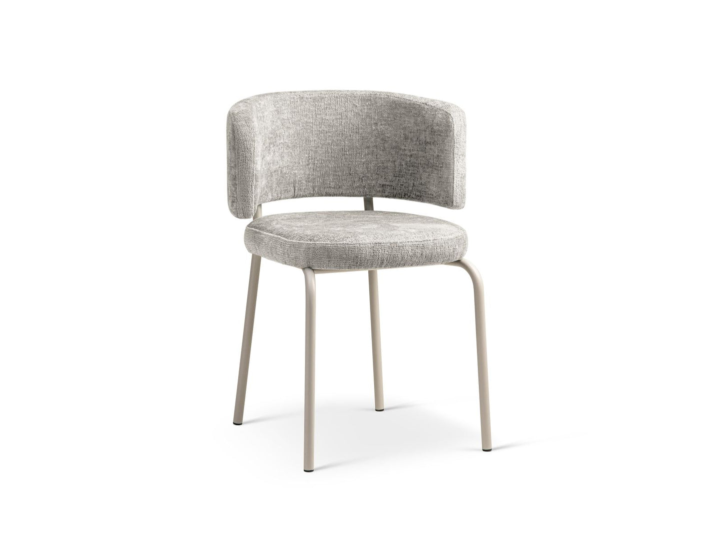 Dora Set of 2 Chairs, 58x57 cm — Light Grey / Grey