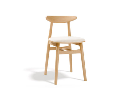 Bony Set Of 2 Chairs, 42x47 cm — White / Natural Beech Wood