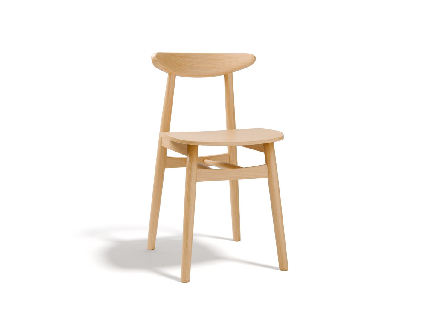 Elie Set Of 2 Chairs, 47x42 cm — Natural Beech Wood