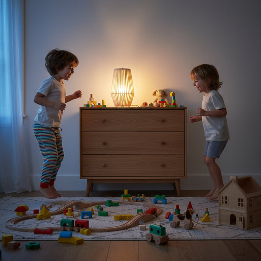 Wool & Wood Table Lamp — Cone