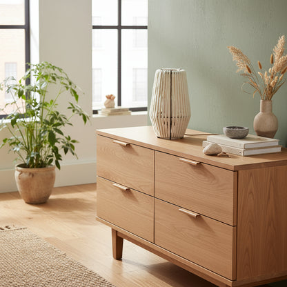 Wool & Wood Table Lamp — Cone