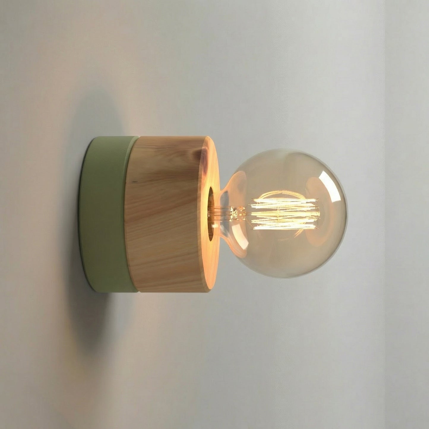 ALMUT 0239 Scandinavian Wood Wall Light Pine