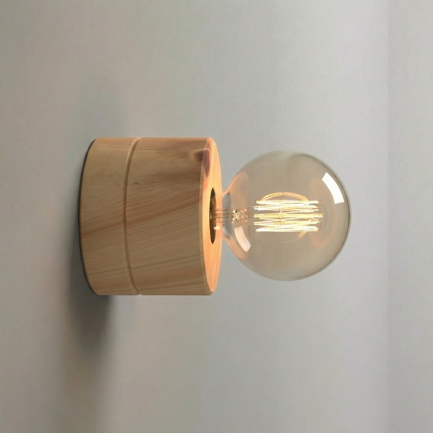 ALMUT 0239 Scandinavian Wood Wall Light Pine