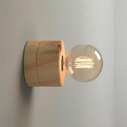 ALMUT 0239 Scandinavian Wood Wall Light Pine
