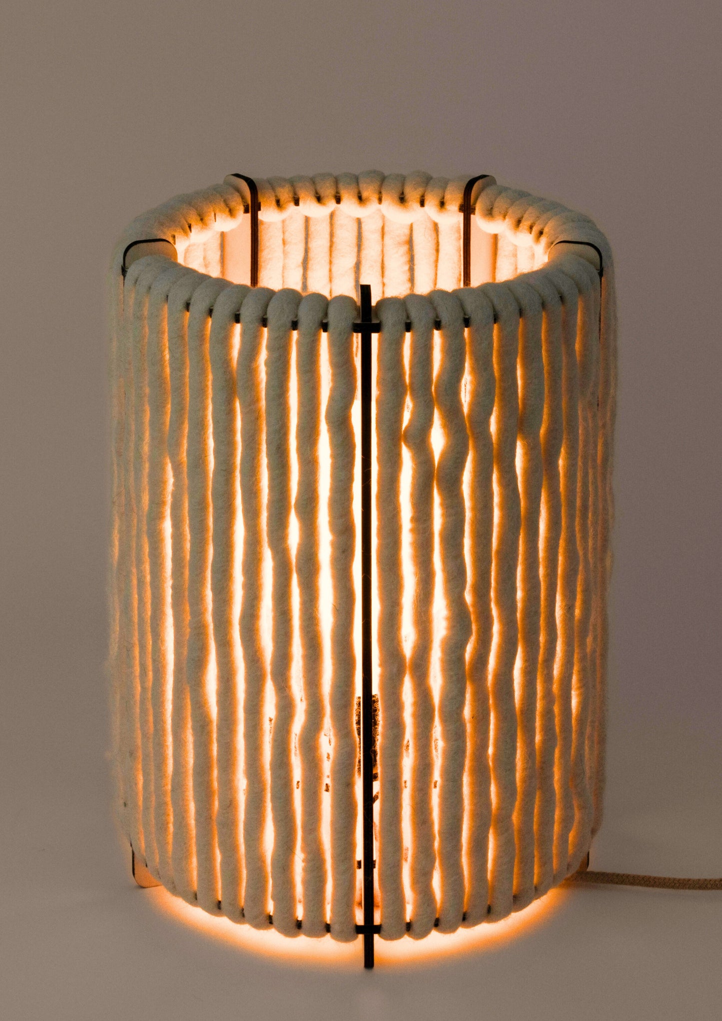 Wool & Wood Floor Lamp — Cylinder