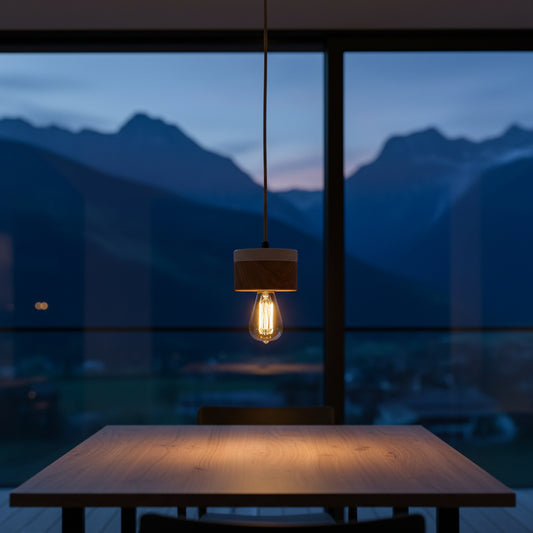 ALMUT 0239 Scandinavian Wood Pendant Light Pine