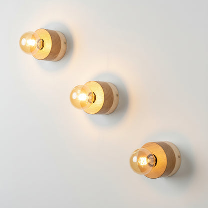 ALMUT 0239 Scandinavian Wood Wall Light Pine