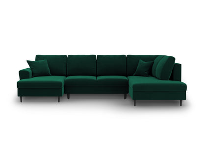 Kyoto Panoramic Corner Sofa With Bed Function And Box (7 Seats, 313x194x88) - Left/Right - Riviera Velvet