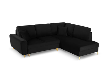 Kyoto Corner Sofa With Bed Function And Box (5 Seats, 243x194x88) - Left/Right - Riviera Velvet