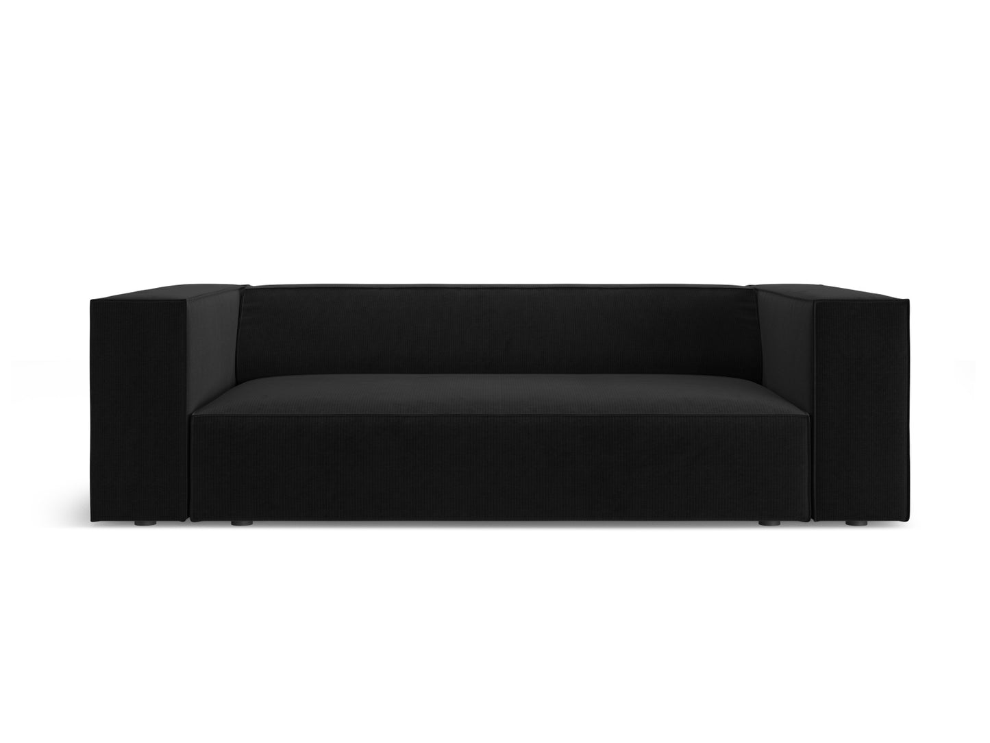 Arendal Sofa (2 Seaters) - Chenille with corduroy effect - Black