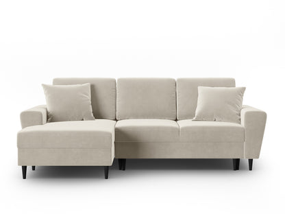 Kyoto Corner Sofa With Bed Function And Box (4 Seats, 241x145x88) - Left/Right - Riviera Velvet