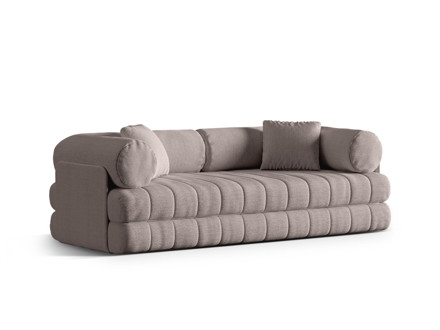 Kemi Sofa With Bed Function (3 Seats, 206x95x70) - CORAL Boucle - Gallery image 4
