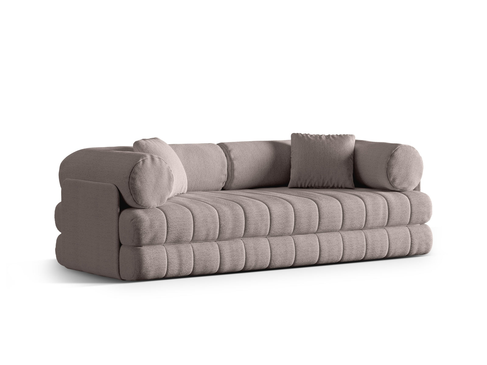 Kemi Sofa With Bed Function (3 Seats, 206x95x70) - CORAL Boucle - Gallery image 4