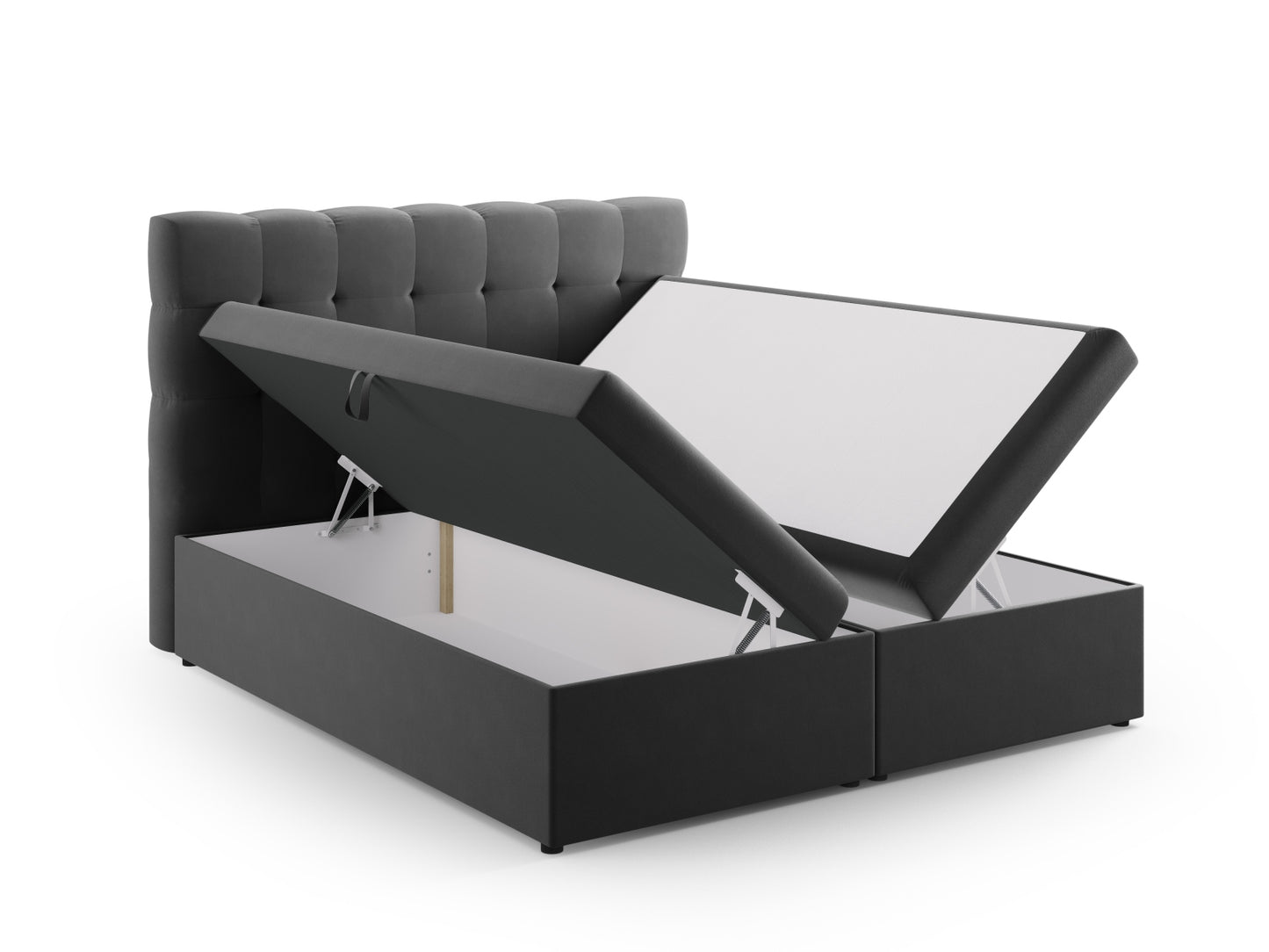 Bali Boxspring Bed Set (180x210x125) - Velvet - Velvet - Gallery image 5
