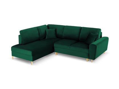 Kyoto Corner Sofa With Bed Function And Box (5 Seats, 243x194x88) - Left/Right - Riviera Velvet