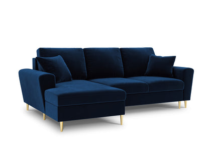 Kyoto Corner Sofa With Bed Function And Box (4 Seats, 241x145x88) - Left/Right - Riviera Velvet