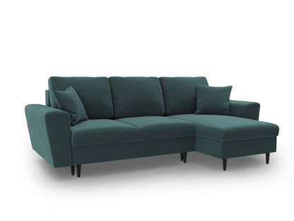 Kyoto Corner Sofa With Bed Function And Box (4 Seats, 241x145x88) - Riviera Velvet - Gallery image 8