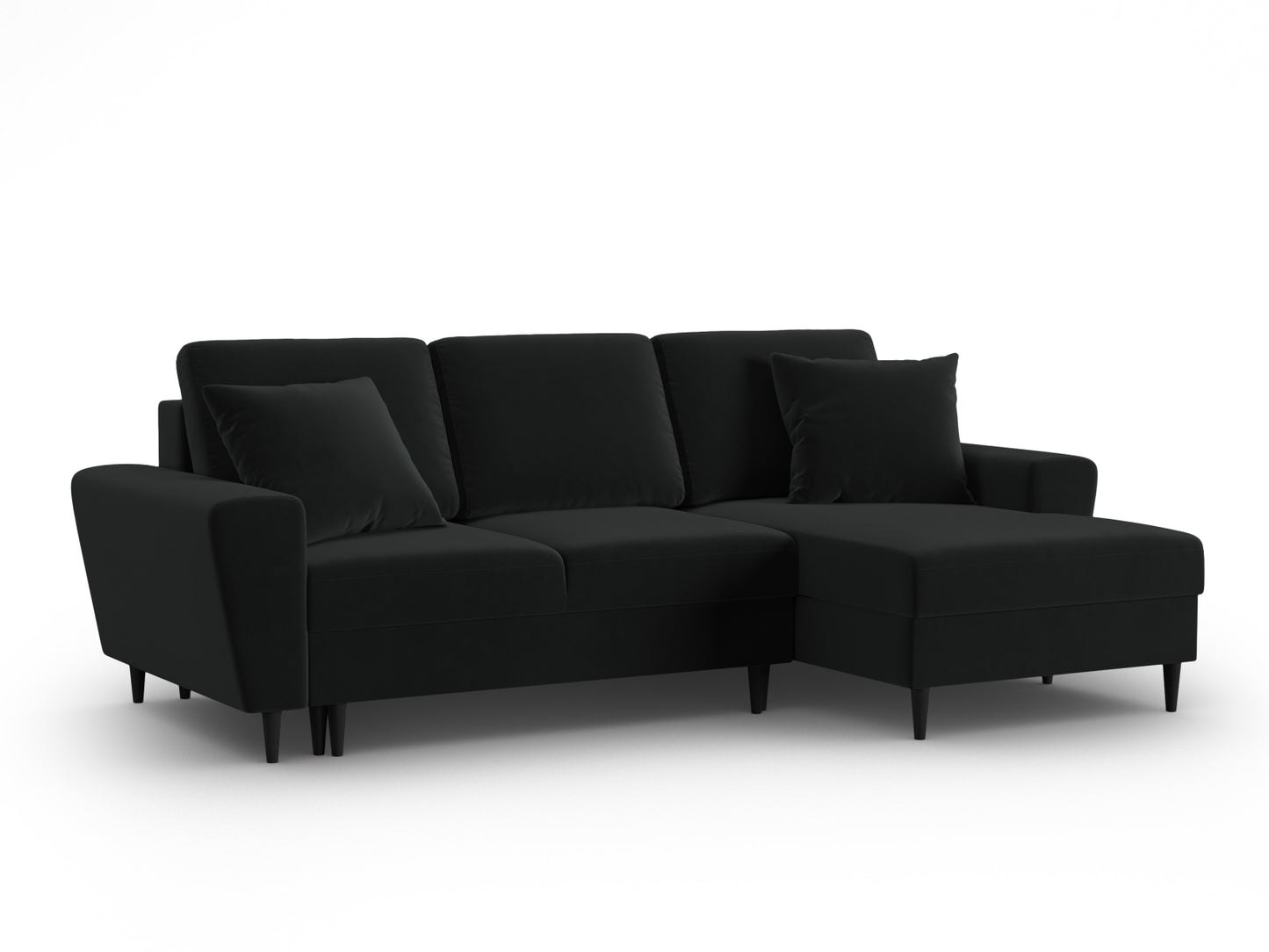 Kyoto Corner Sofa With Bed Function And Box (4 Seats, 241x145x88) - Left/Right - Riviera Velvet - Gallery image 2