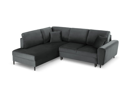 Kyoto Corner Sofa With Bed Function And Box (5 Seats, 243x194x88) - Left/Right - Riviera Velvet