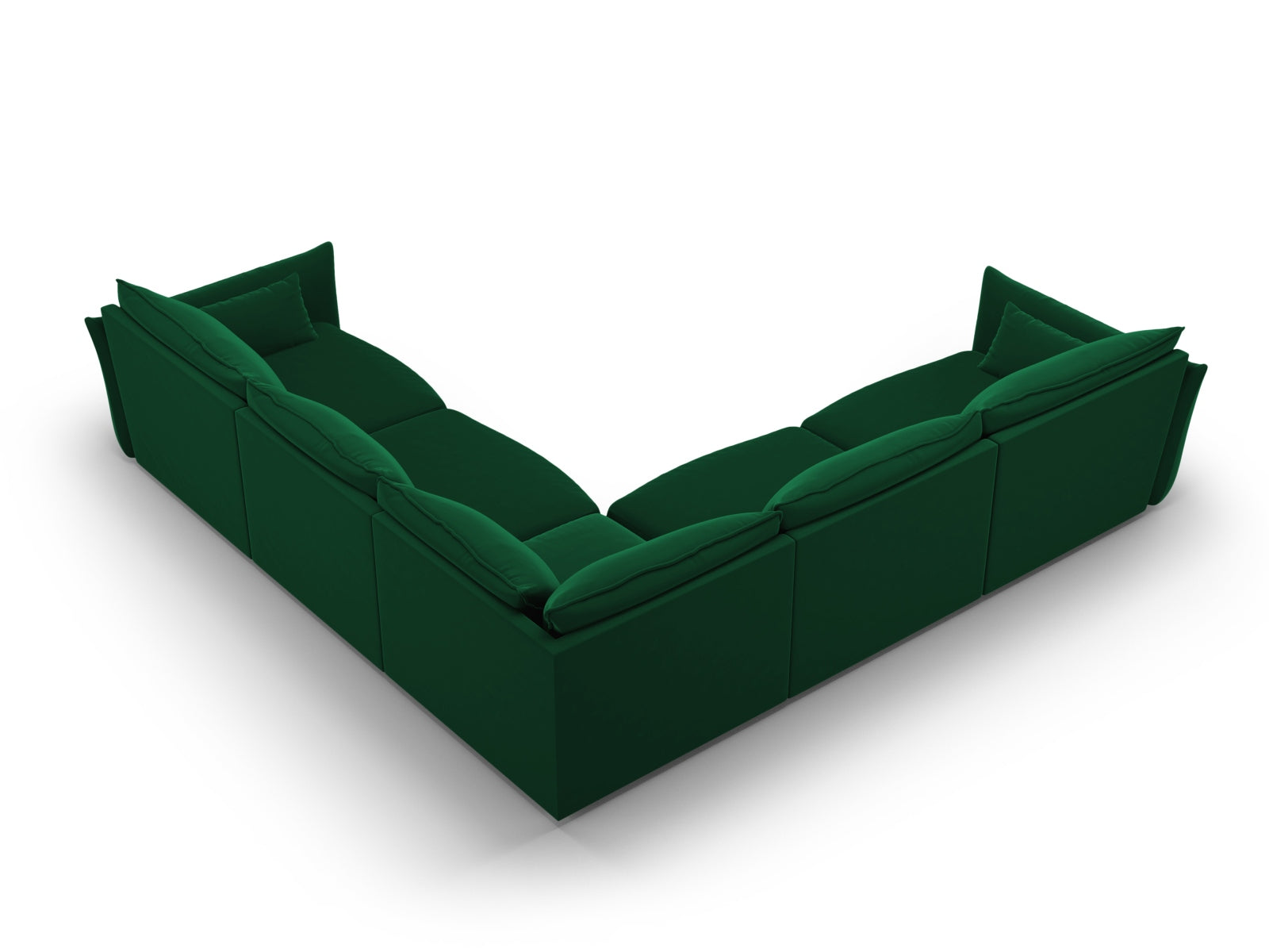 Matera Symmetrical Corner Sofa (7 Seats, 286x286x85) - Salvador Velvet - Gallery image 3