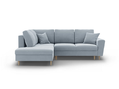 Kyoto Corner Sofa With Bed Function And Box (5 Seats, 243x194x88) - Left/Right - Riviera Velvet