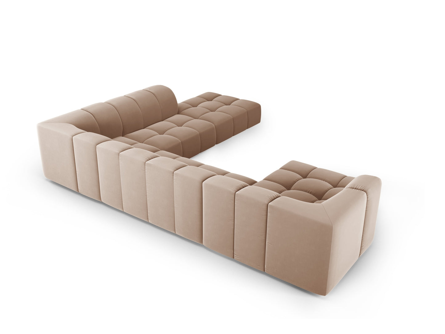 Moritz Panoramic Corner Sofa - Left/Right (7 Seats, 329x276x70) - Bluvel Velvet - Gallery image 2
