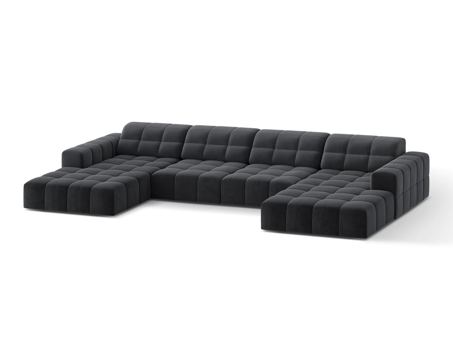 Chicago Panoramic Sofa (6 Seats, 375x167x78) - Bluvel Velvet - Gallery image 4