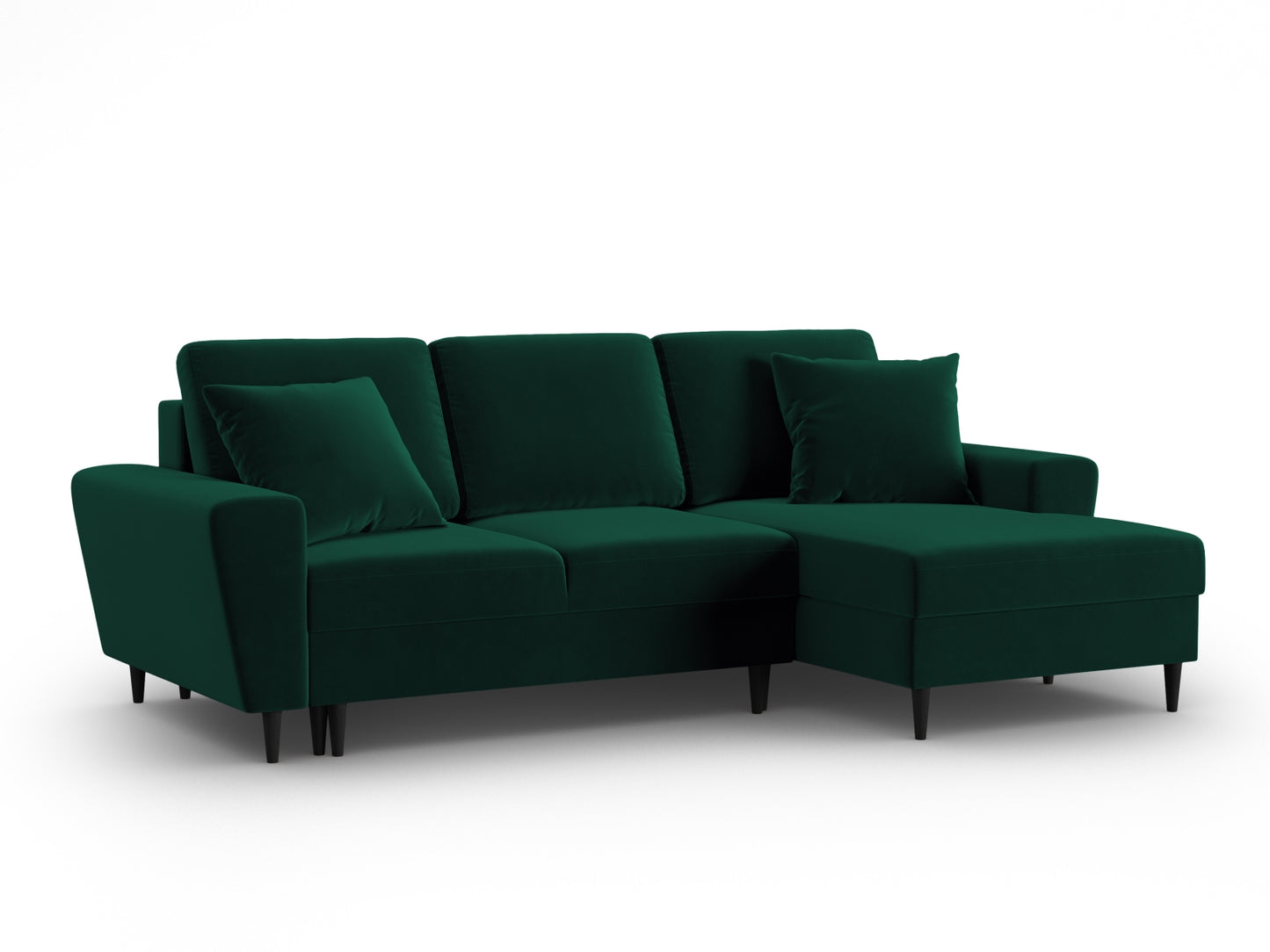 Kyoto Corner Sofa With Bed Function And Box (4 Seats, 241x145x88) - Left/Right - Riviera Velvet - Gallery image 4