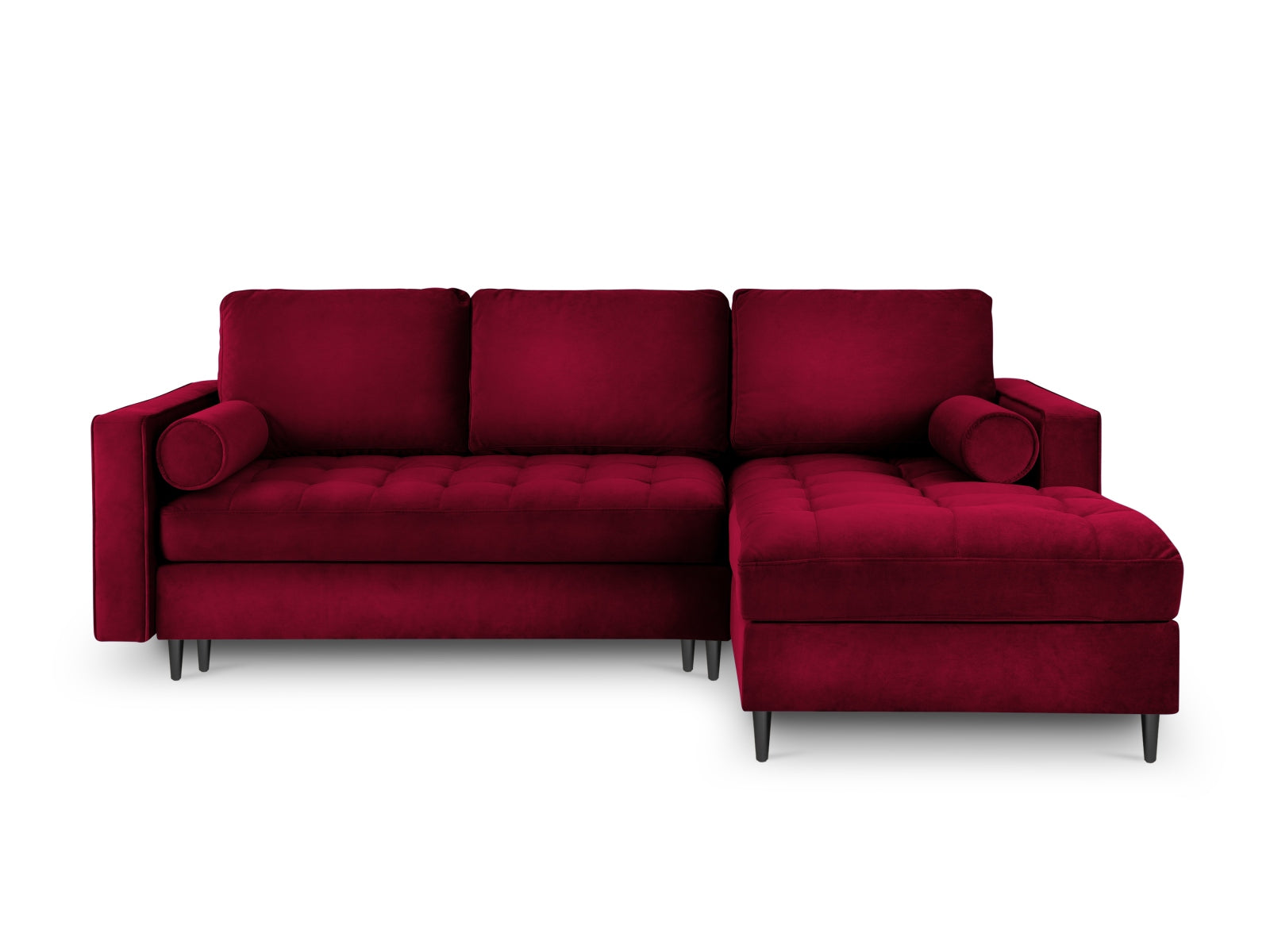 Aspen Corner Sofa with Bed Function and Box (5 Seaters) - Velvet - Velvet - Gallery image 4
