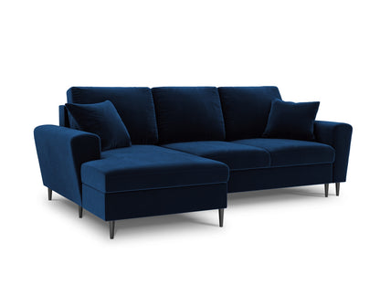 Kyoto Corner Sofa With Bed Function And Box (4 Seats, 241x145x88) - Left/Right - Riviera Velvet