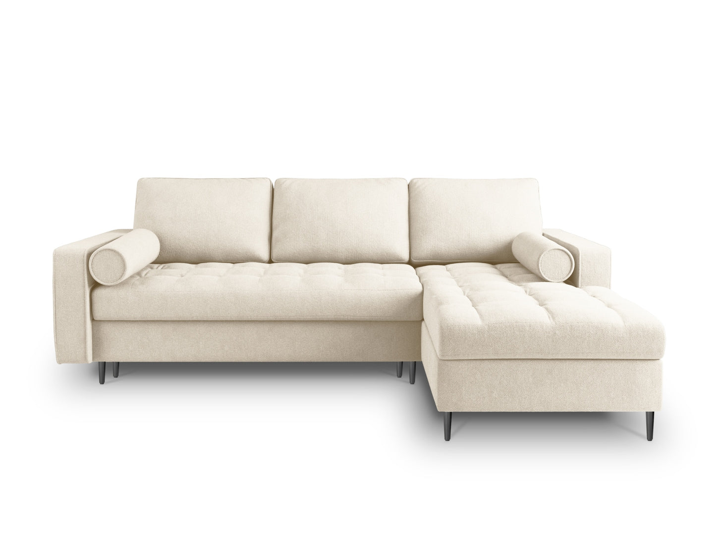 Aspen Corner Sofa with Bed Function and Box (5 Seaters) - Structured Fabric - Structured Fabric - Gallery image 6
