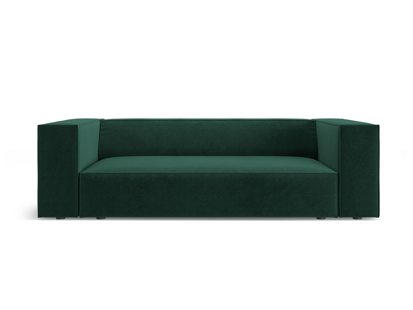 Arendal Sofa (2 Seaters) - Chenille with corduroy effect - Bottle Green