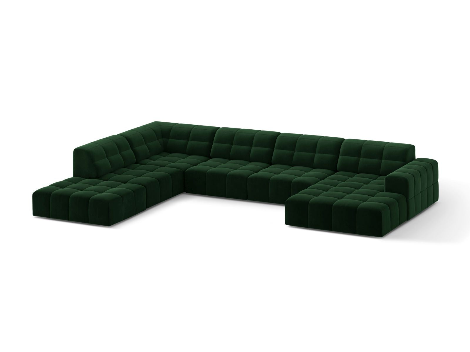 Chicago Panoramic Corner Sofa (7 Seats, 375x263x78) - Bluvel Velvet - Gallery image 3