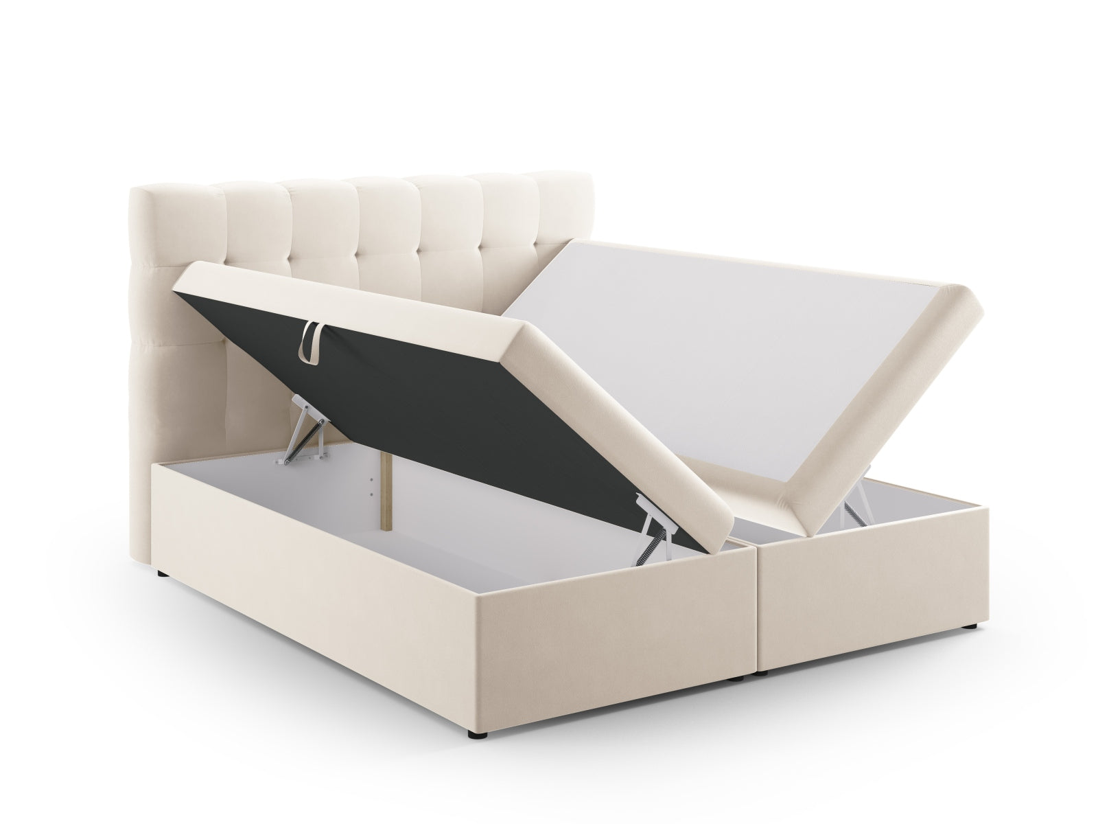 Bali Boxspring Bed Set (160x210x125) - Velvet - Velvet - Gallery image 8