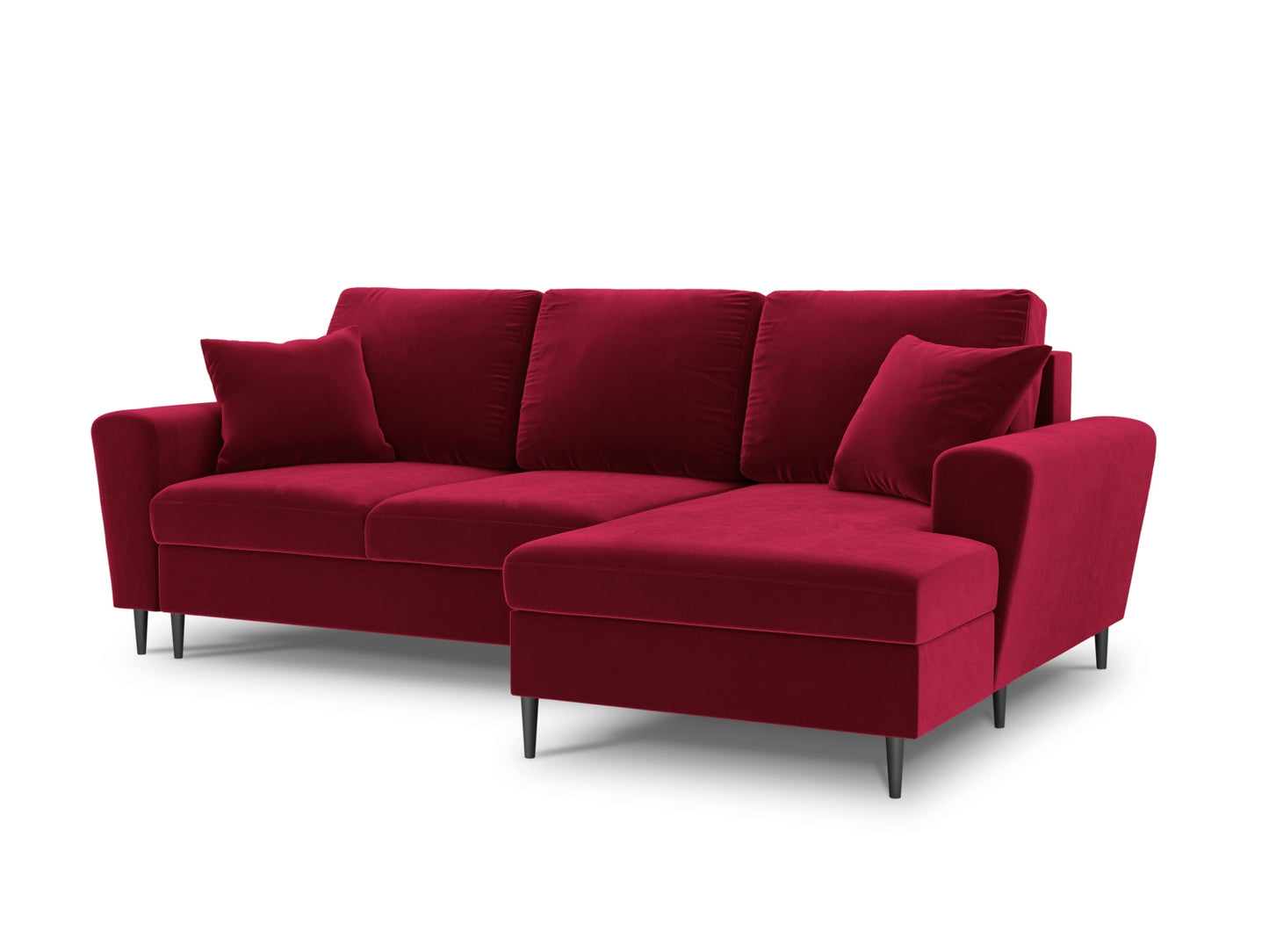 Kyoto Corner Sofa With Bed Function And Box (4 Seats, 241x145x88) - Left/Right - Riviera Velvet