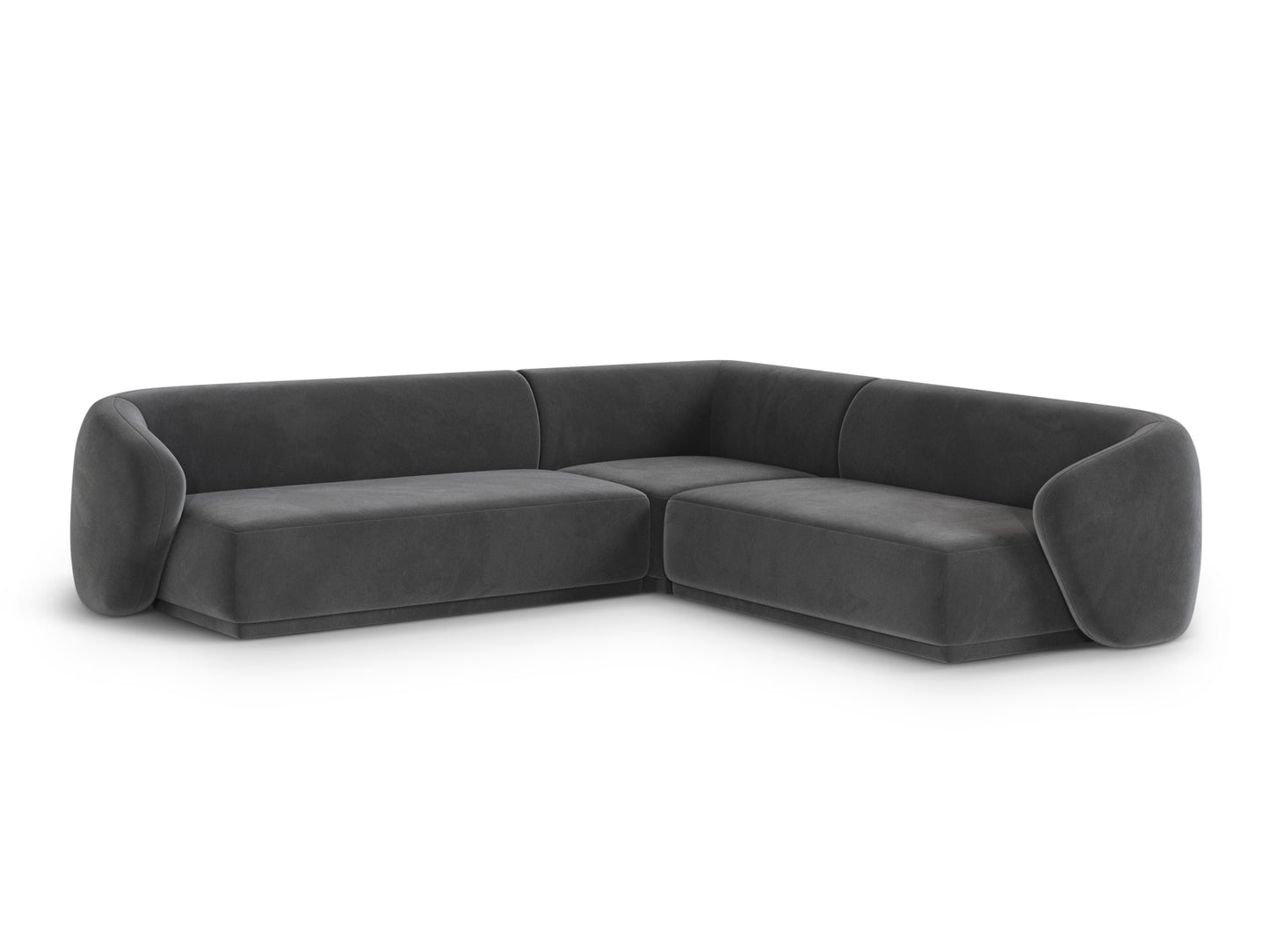 Gomera Symmetrical Corner Sofa (5 Seats, 256x256x74) - Salvador Velvet - Gallery image 2