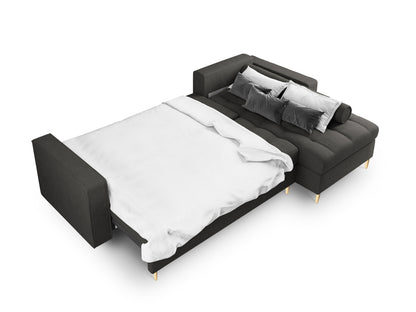 Aspen Corner Sofa with Bed Function and Box (5 Seaters) - Structured Fabric - Structured Fabric - Gallery image 4