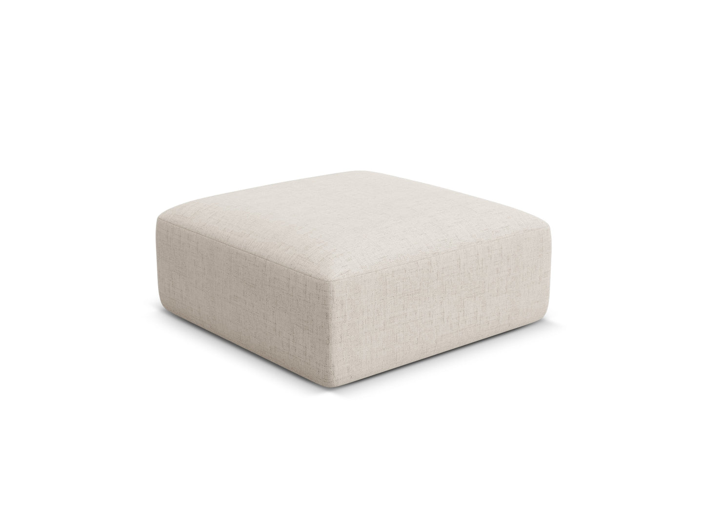 Campi Pouf (1 Seat, 90x90x40) - Structured Fabric - Gallery image 1
