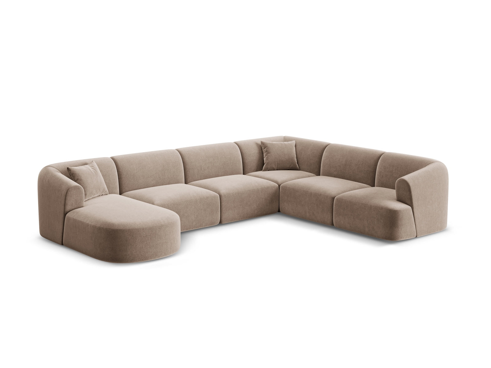 Campi Modular Panoramic Corner Sofa (7 Seats, 330x255x70) - Velvet - Gallery image 3