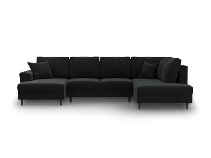 Kyoto Panoramic Corner Sofa With Bed Function And Box (7 Seats, 313x194x88) - Left/Right - Riviera Velvet
