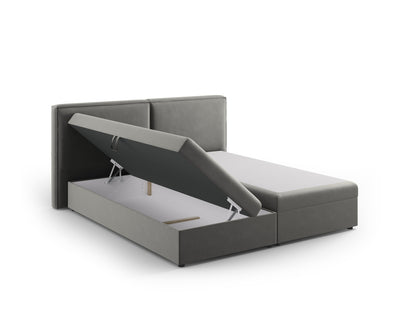 Arendal Boxspring Bed Valvet - Light Grey - 160x200