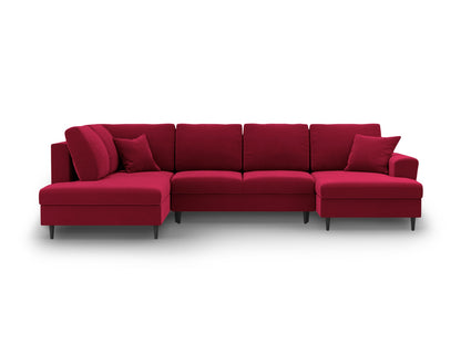 Kyoto Panoramic Corner Sofa With Bed Function And Box (7 Seats, 313x194x88) - Left/Right - Riviera Velvet