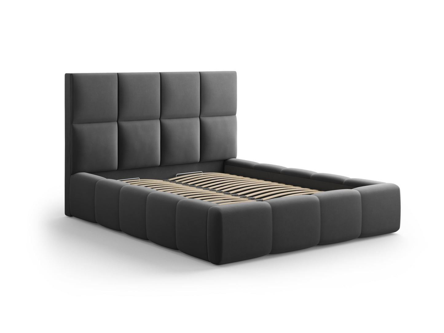 Livigno Storage Bed with Headboard - Bluvel Velvet - Gallery image 2