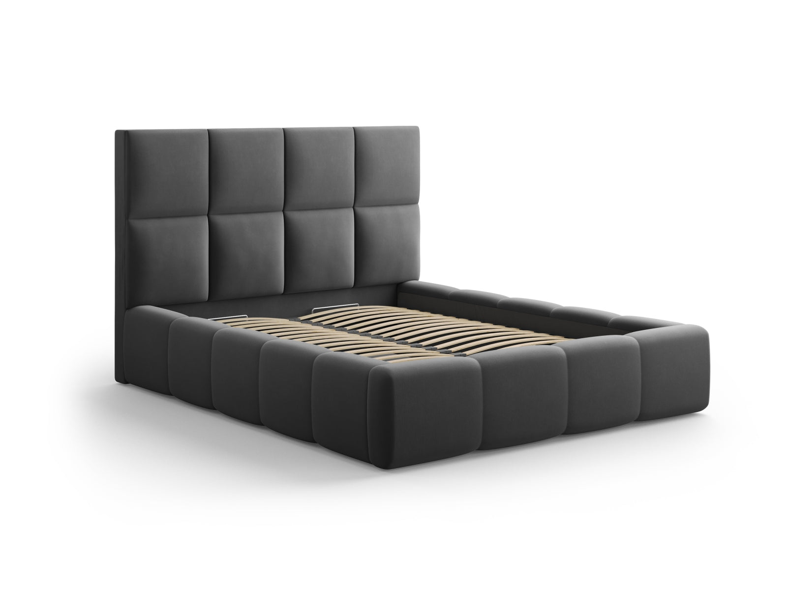 Livigno Storage Bed with Headboard - Bluvel Velvet - Gallery image 2