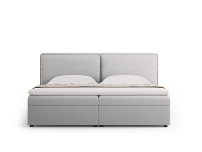 Arendal Boxspring Bed (Structured Fabric) - Light Grey - 180x200