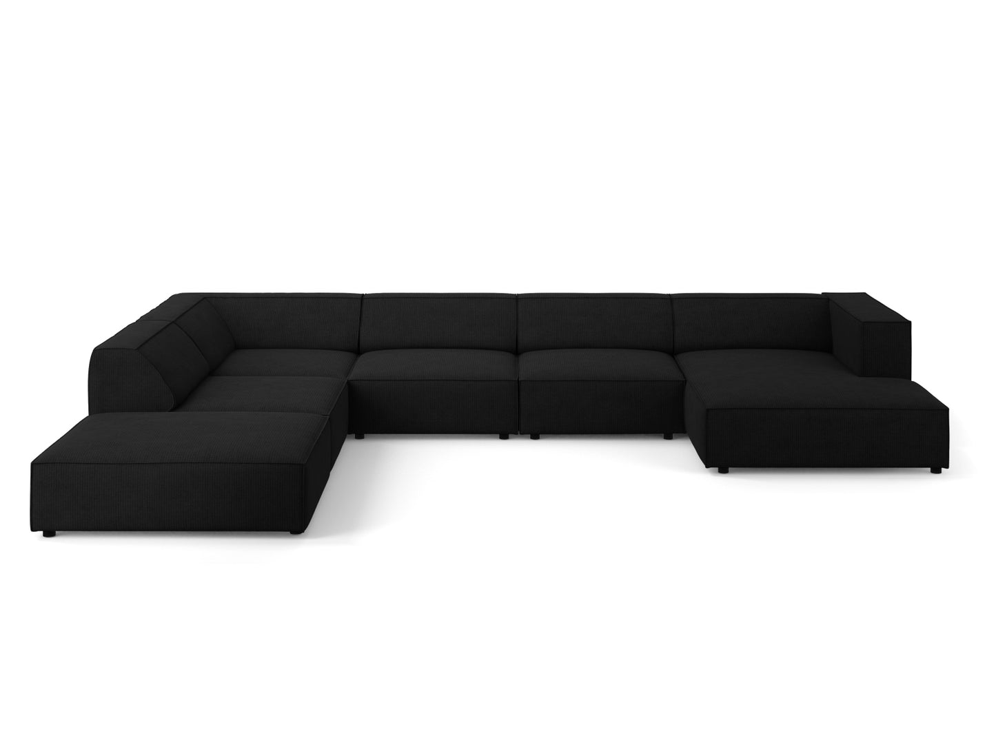 Arendal Panoramic Corner Sofa Chenille with corduroy (7 Seaters)