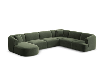 Campi Modular Panoramic Corner Sofa (7 Seats, 330x255x70) - Velvet - Gallery image 7
