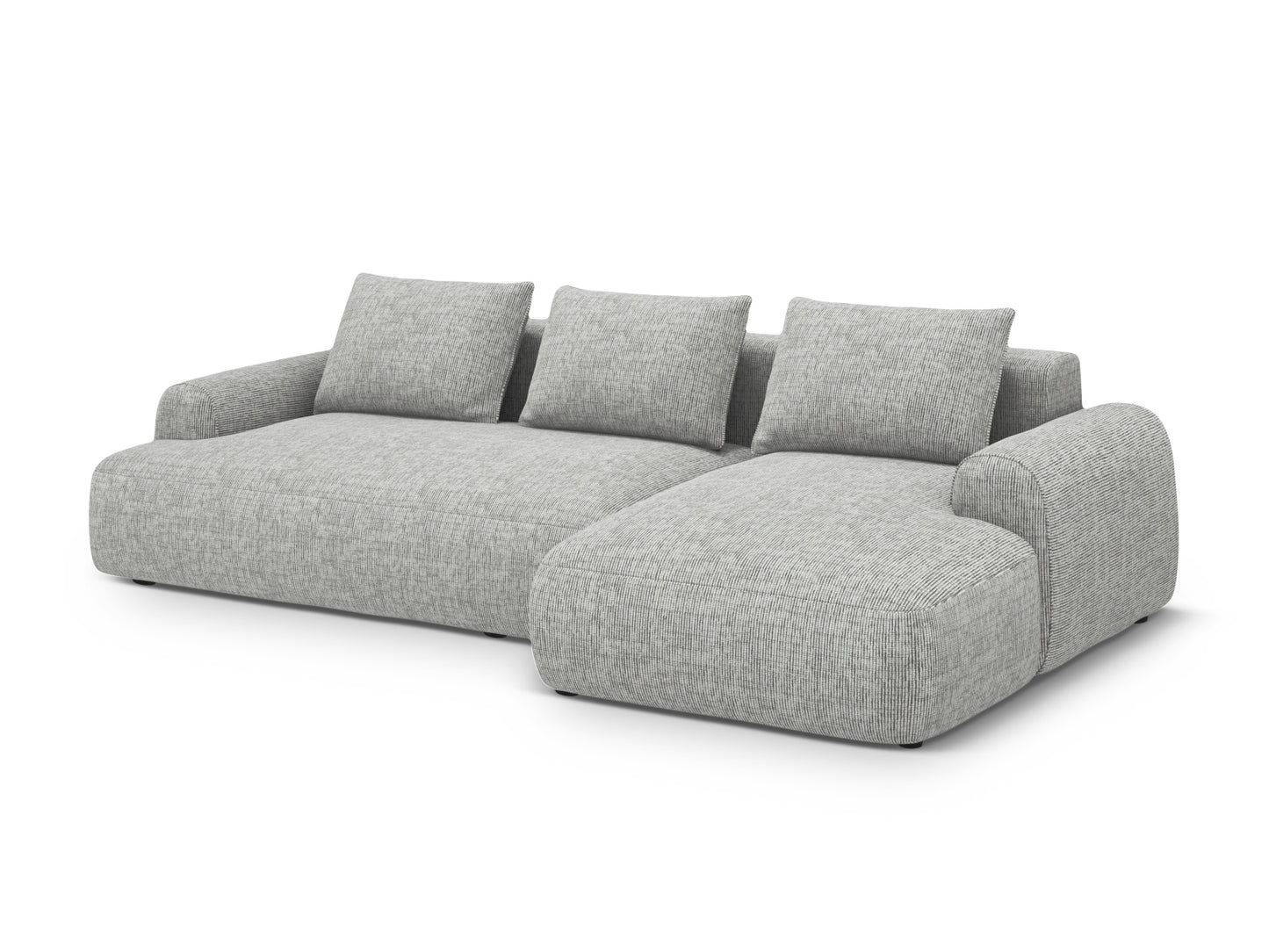 Calma Corner Sofa With Bed Function And Box (3 Seats, 275x142x84) - Structured Fabric - Gallery image 8