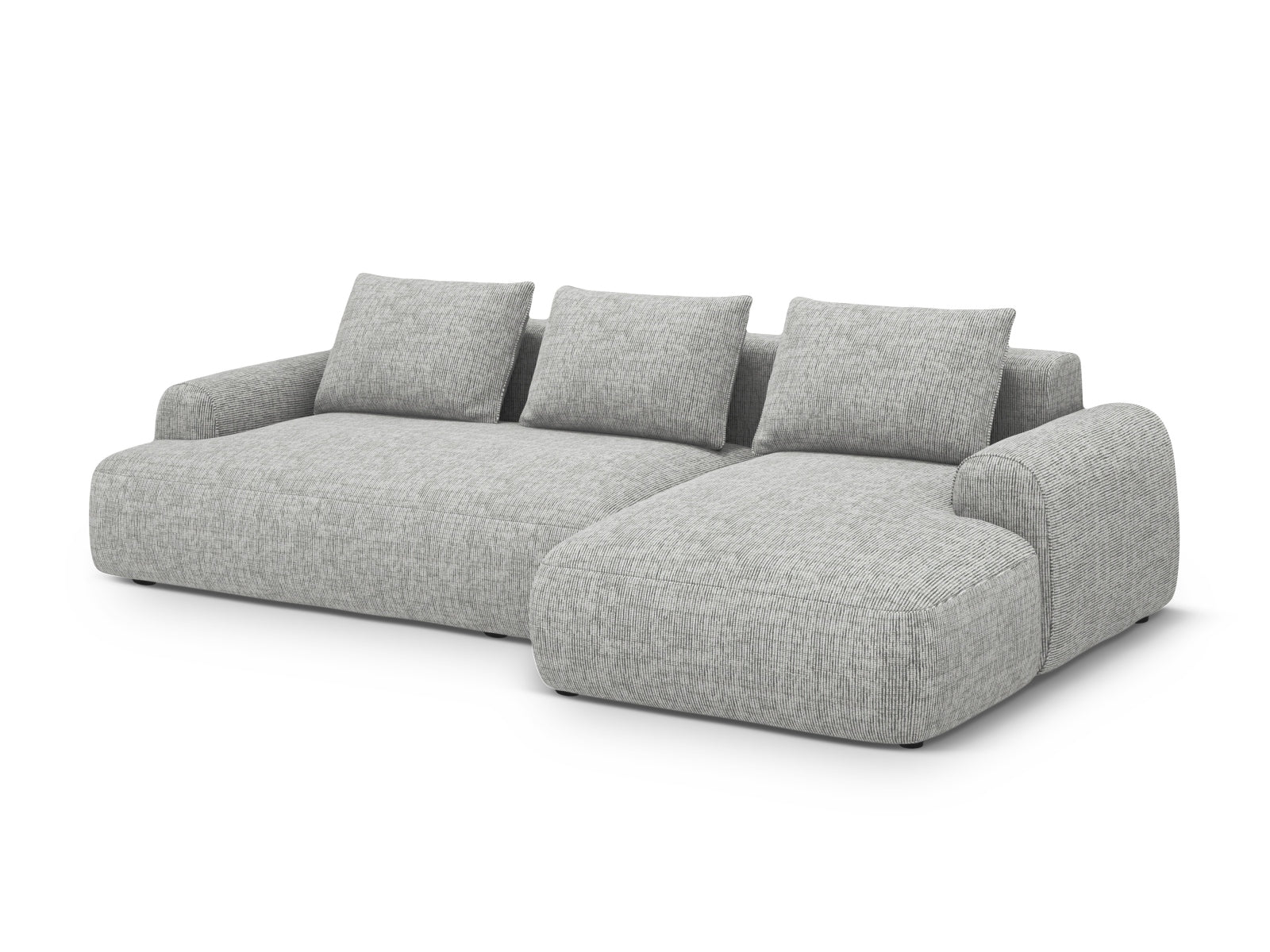 Calma Corner Sofa With Bed Function And Box (3 Seats, 275x142x84) - Structured Fabric - Gallery image 8
